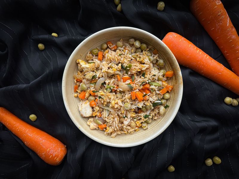 Caori Riz Riz cantonais au poulet faible en calories, riche en protéines