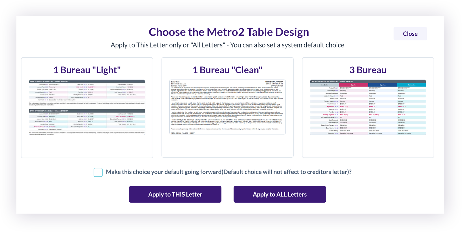 Metro 2 Software Metro2 Letter Building System