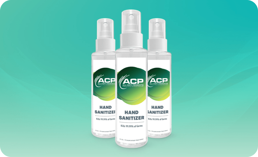 ACP hand sanitizer spray bottle