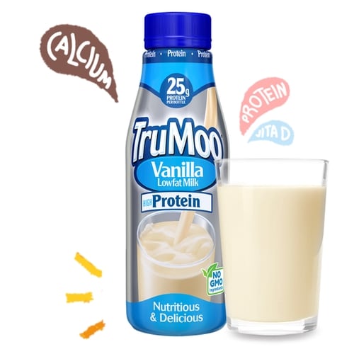 TruMoo Chocolate Milk High Protein 1 Lowfat Vanilla Milk
