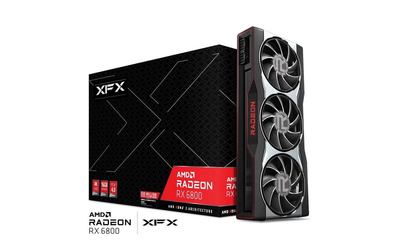 XFX AMD Radeon™ RX 6800 Gaming Graphics Card with 16GB GDDR6, AMD RDNA™ 2