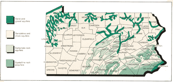 Pennsylvania Water Hardness Map Groundwater Flow And The Water Cycle