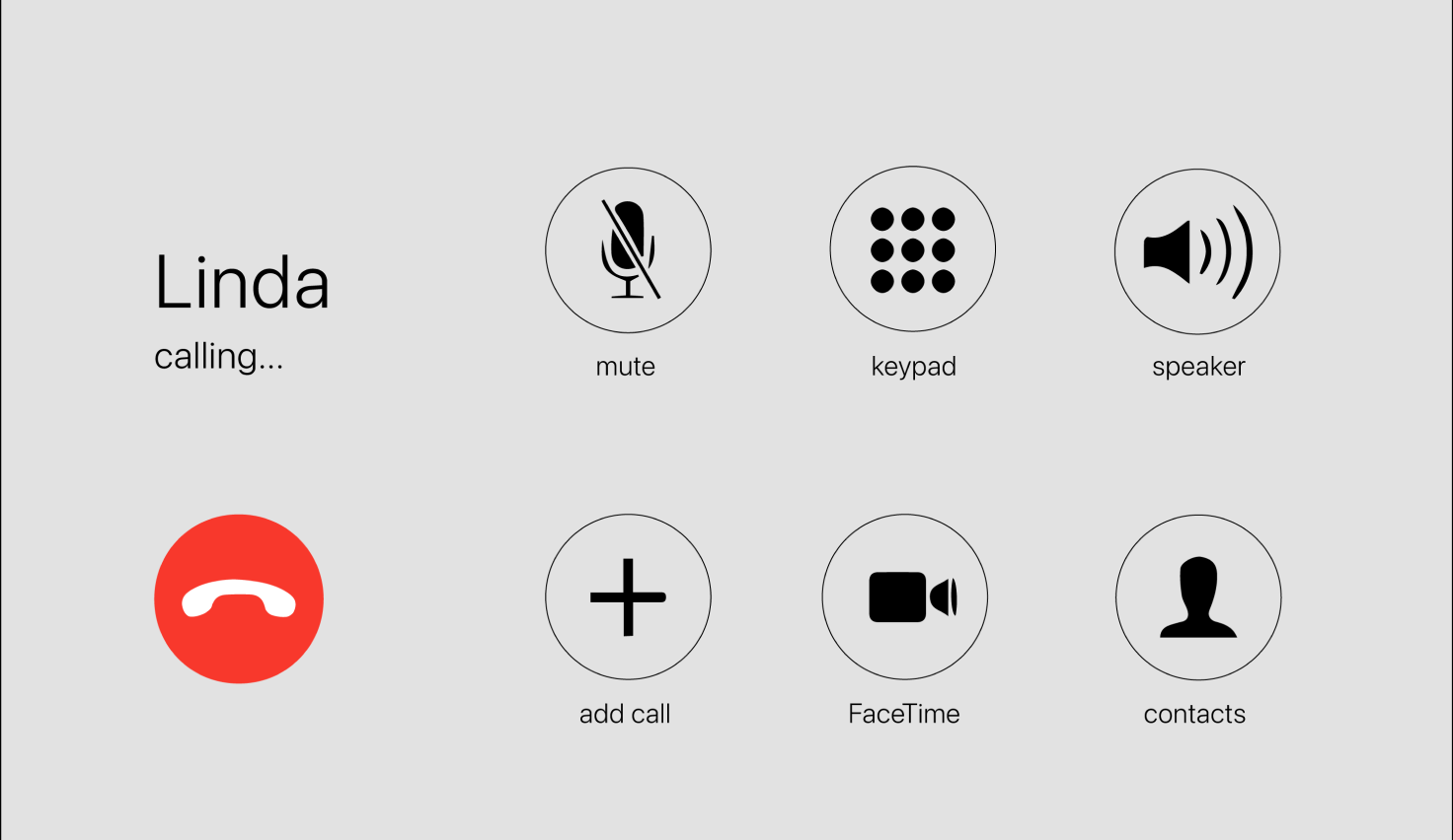 Phone call screen