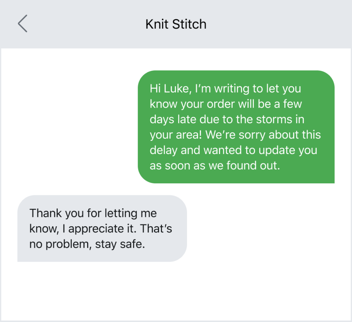 Communicating proactively via text