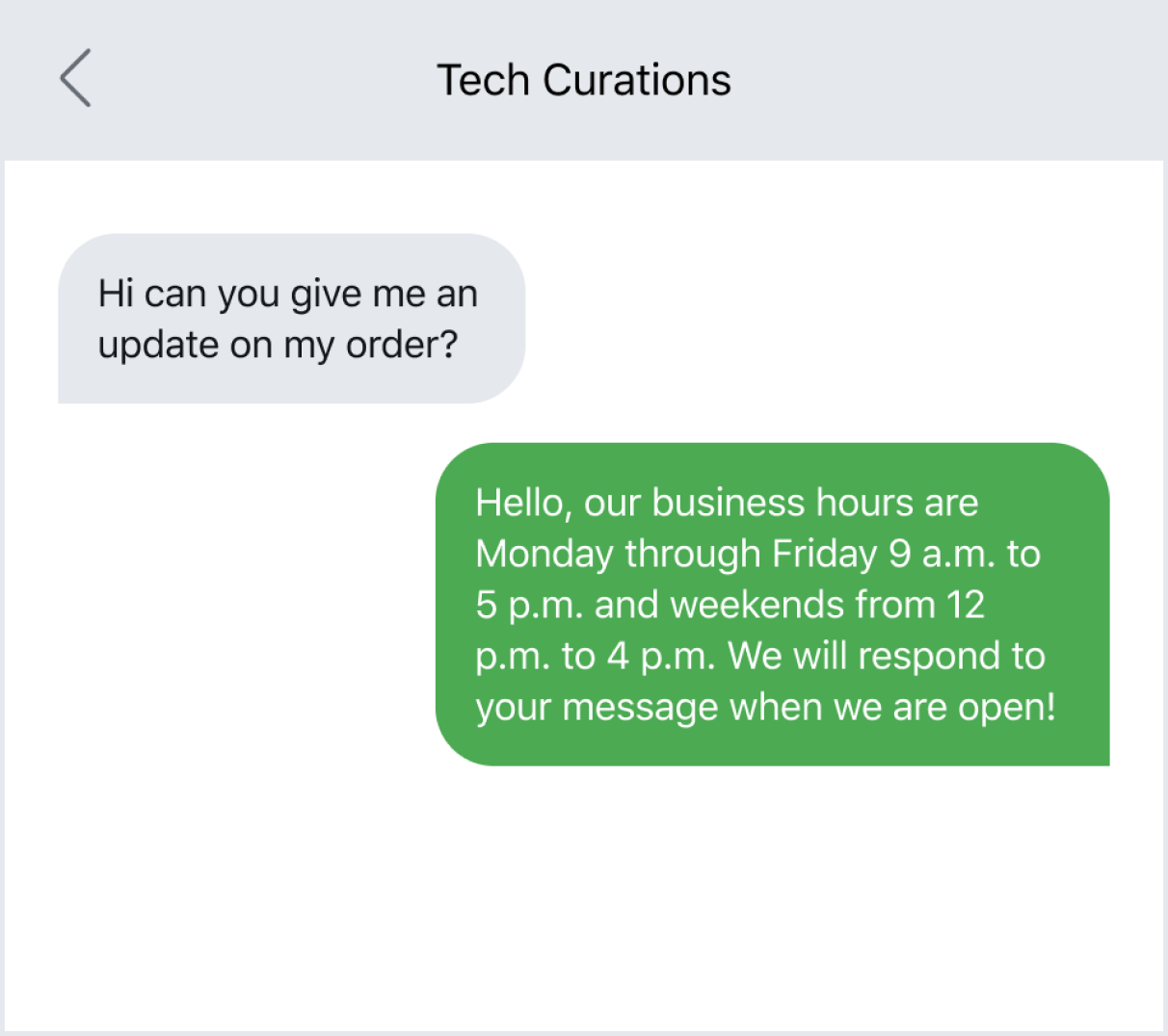 Setting proper communication expectations via text