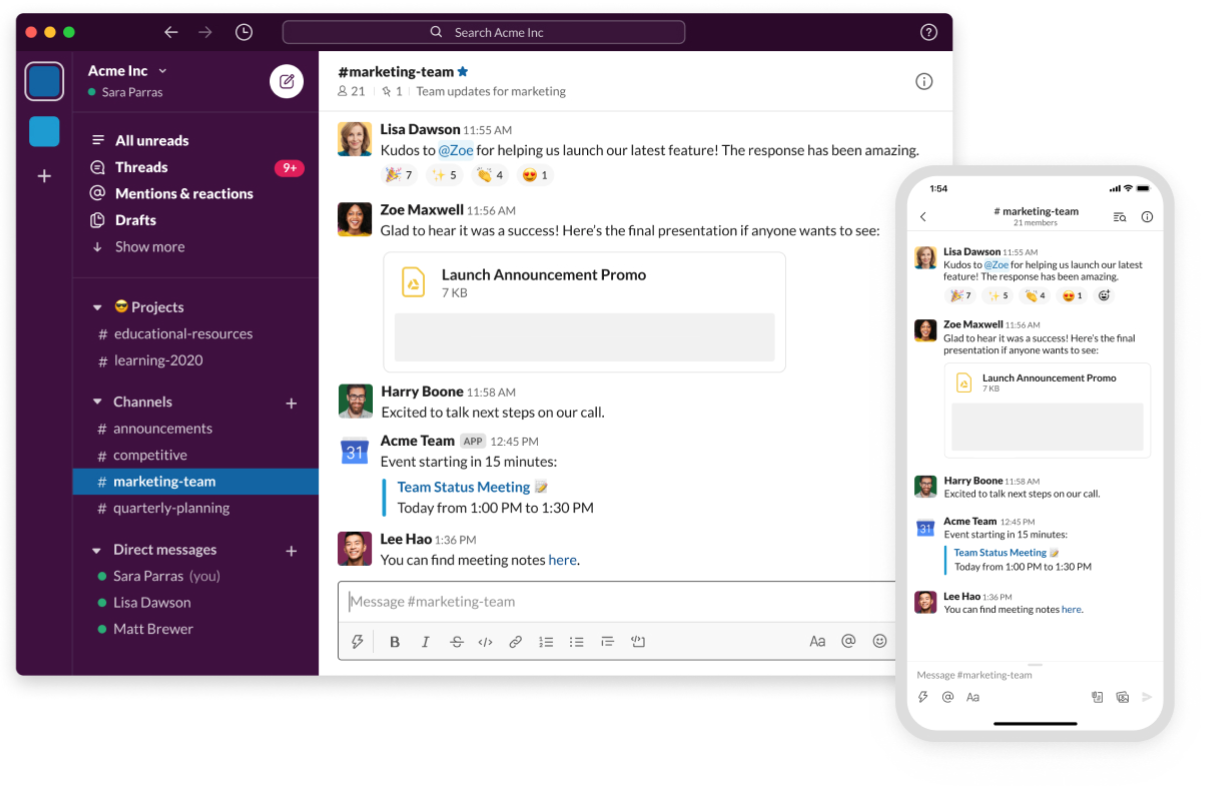 Slack conversations