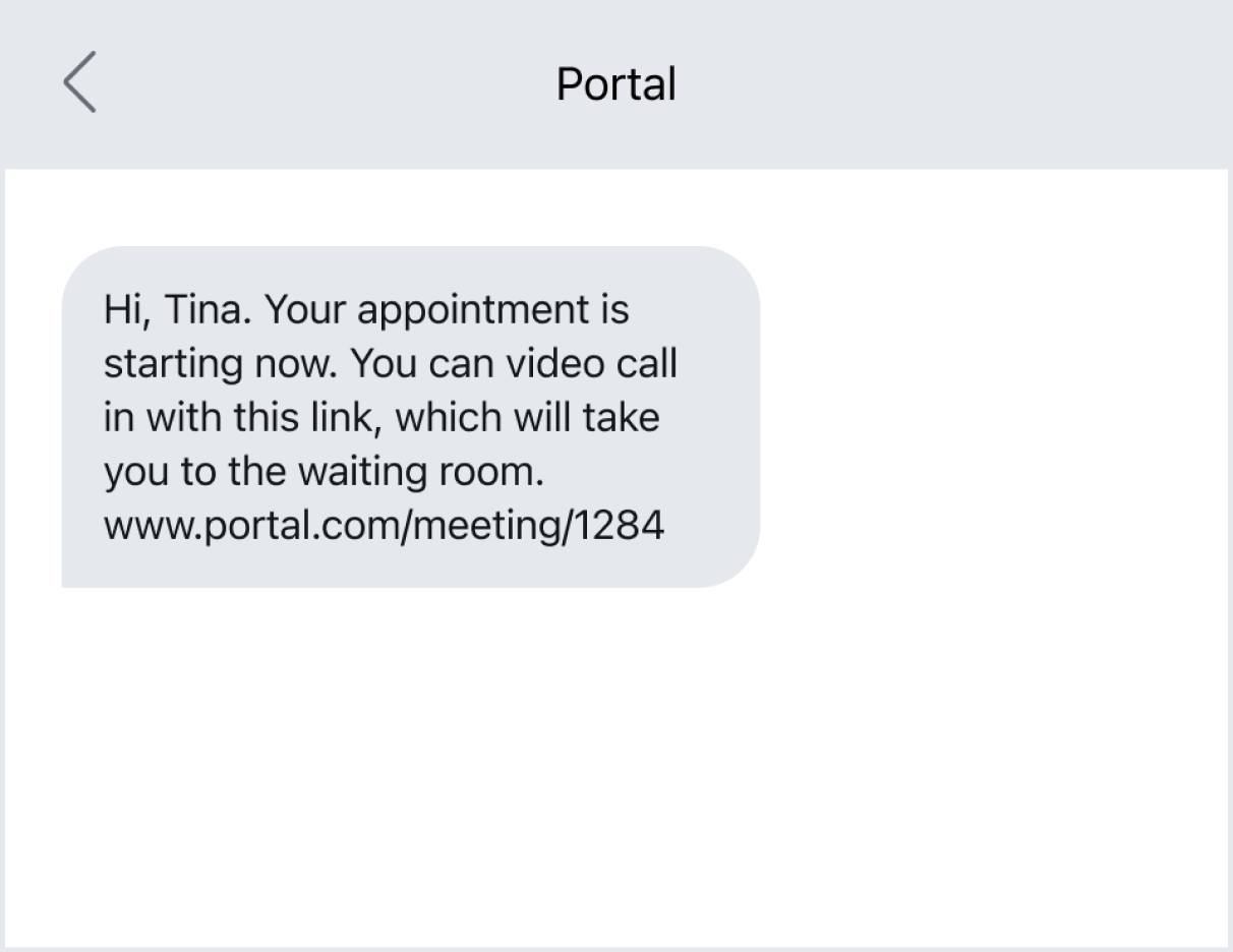 appointment link text template