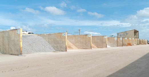 Range of sands and building materials