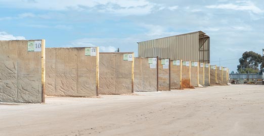 Laneway with landscaping supplies bays