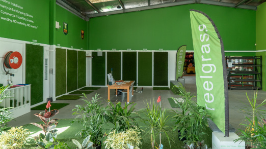 synthetic turf showroom