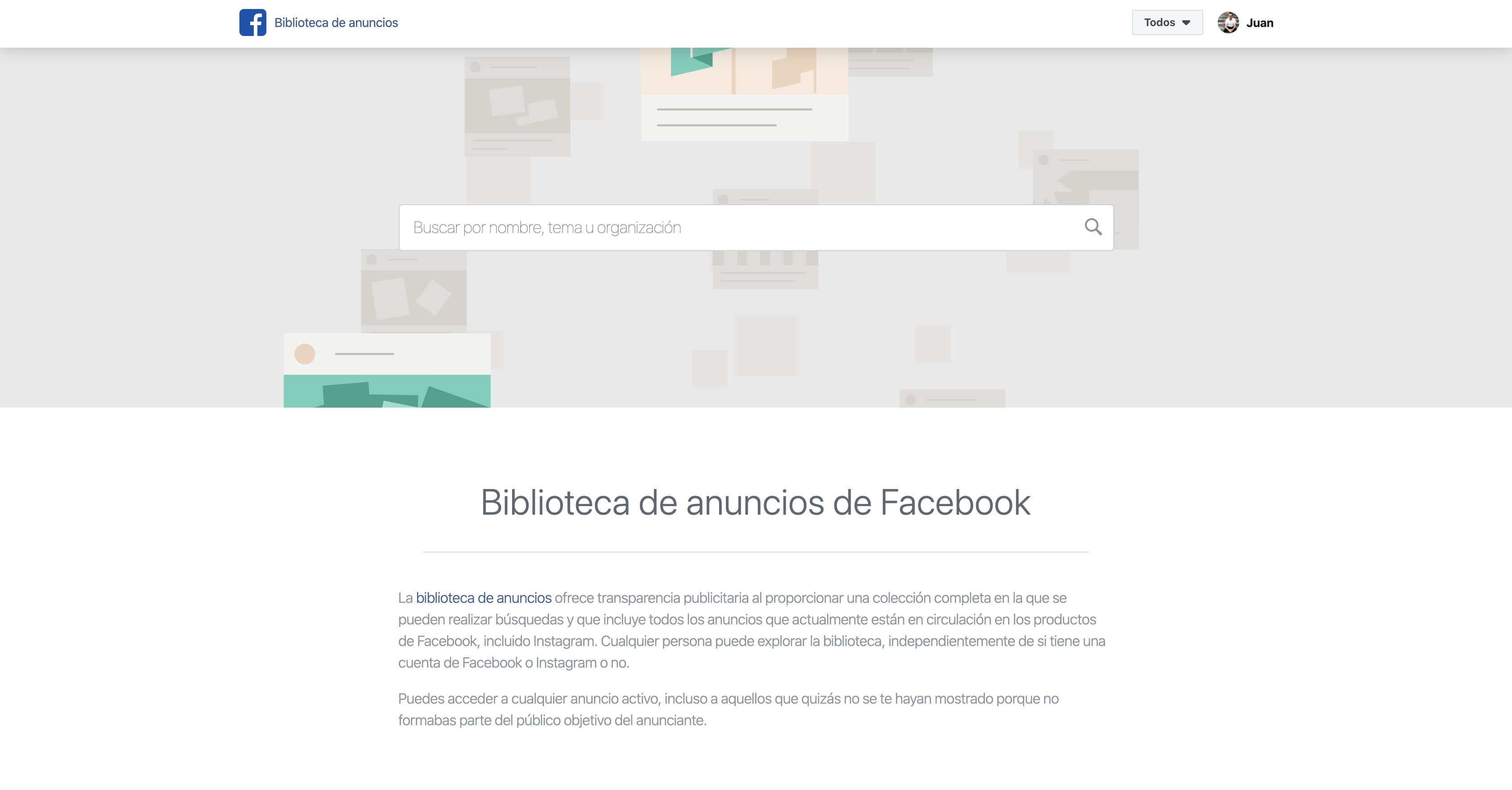 espiar los anuncios de Facebook