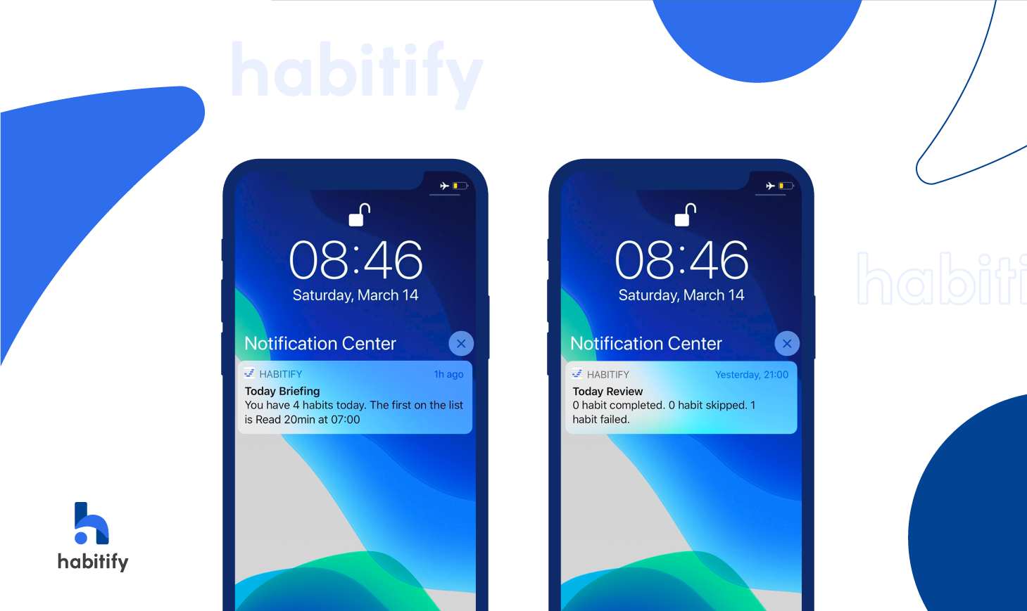 Habitify today briefing and today review