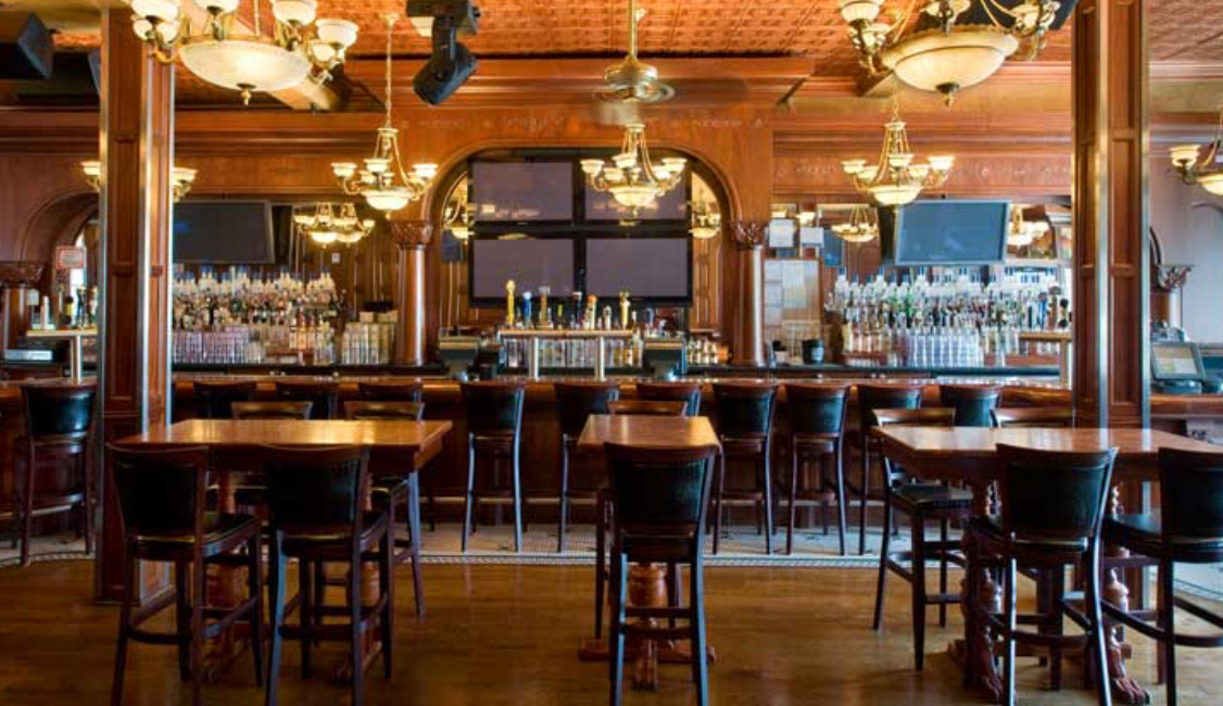 Grab some food or a drink at Casey Morans when you're going to watch a