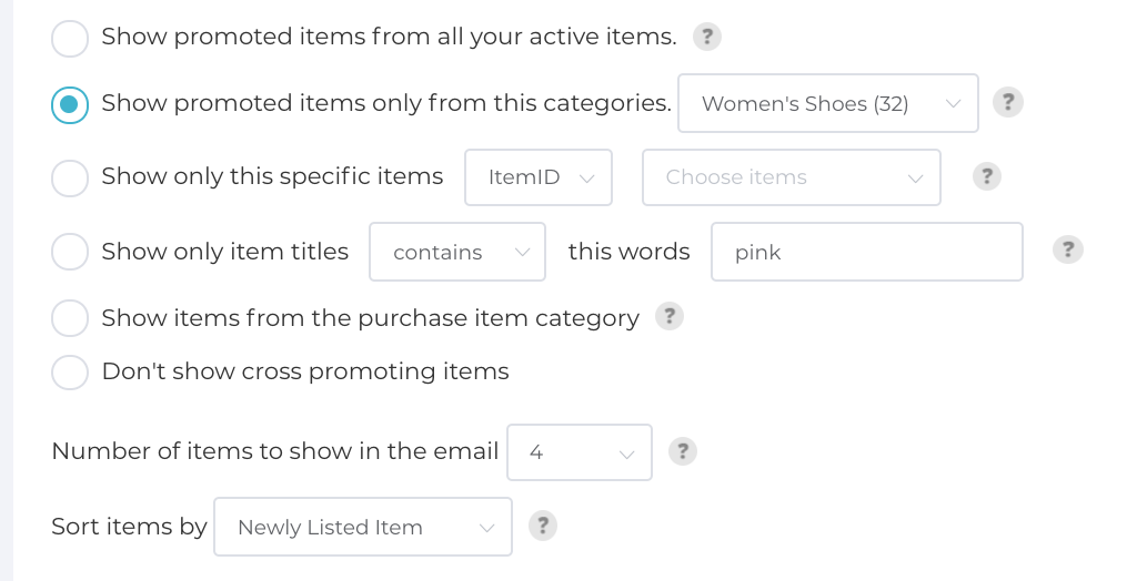 ebay cross promotional emails