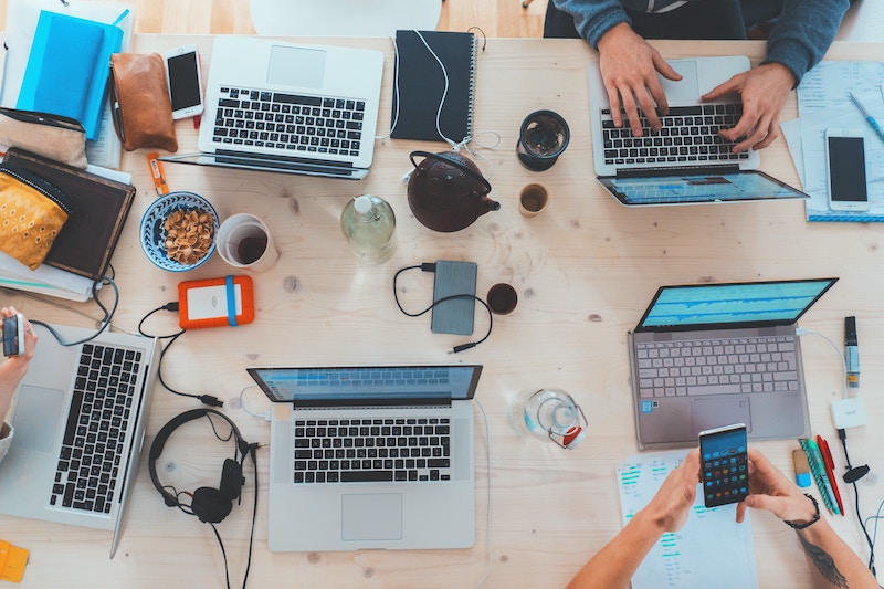 laptops from above