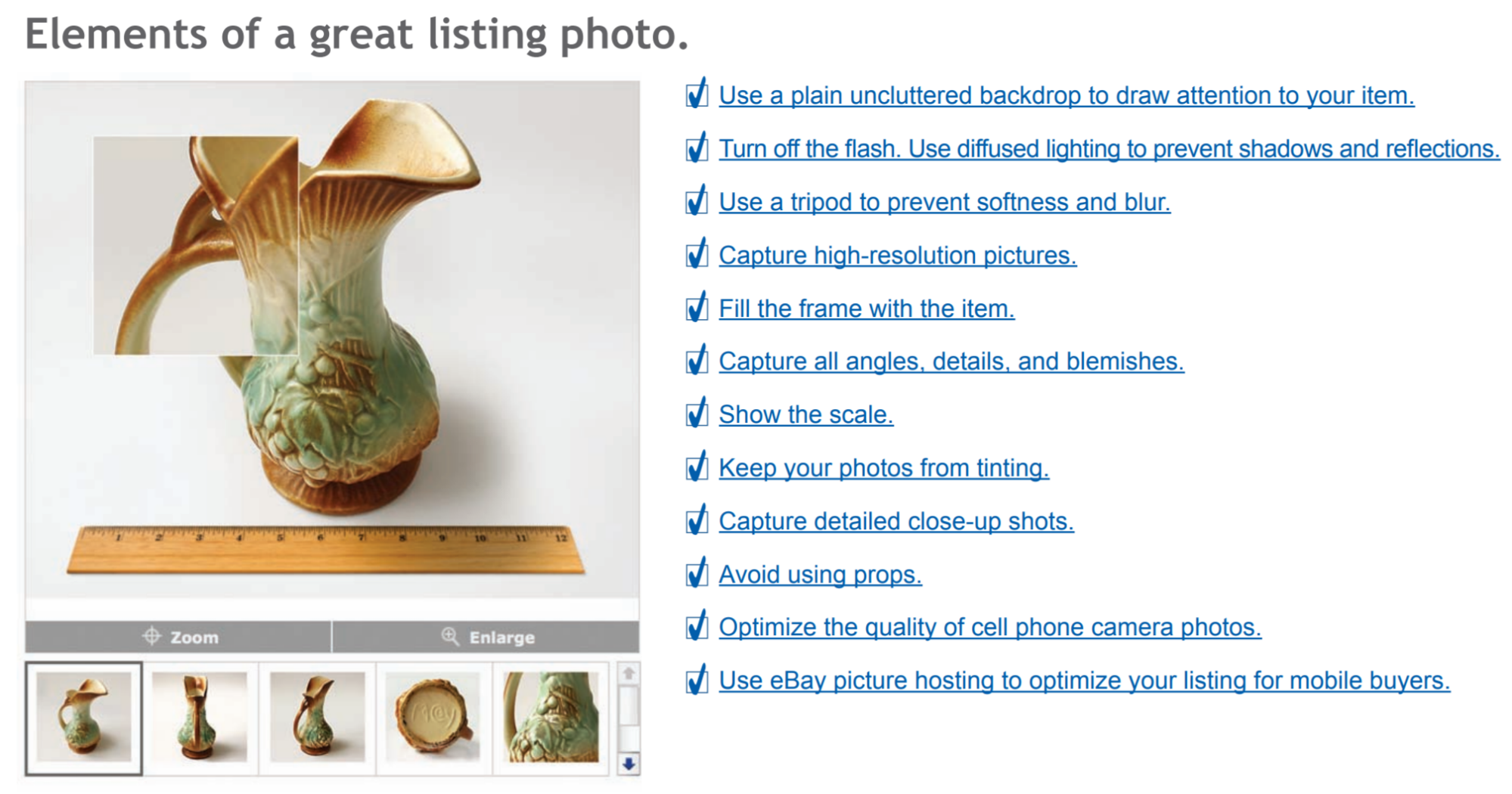 ebay listing photo elements
