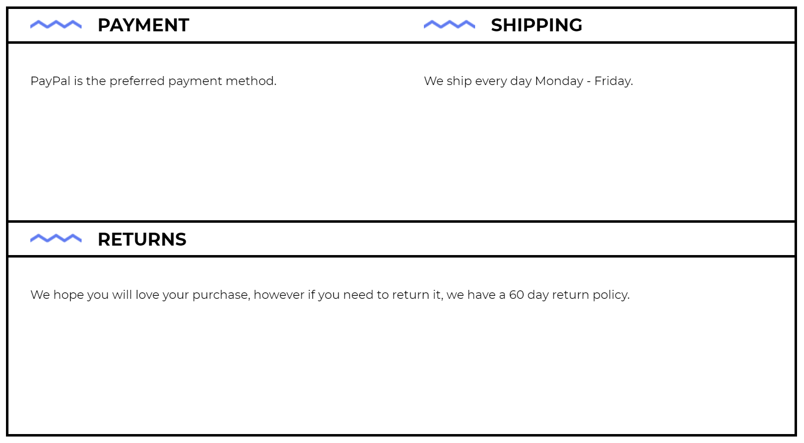ebay seller disclaimer examples
