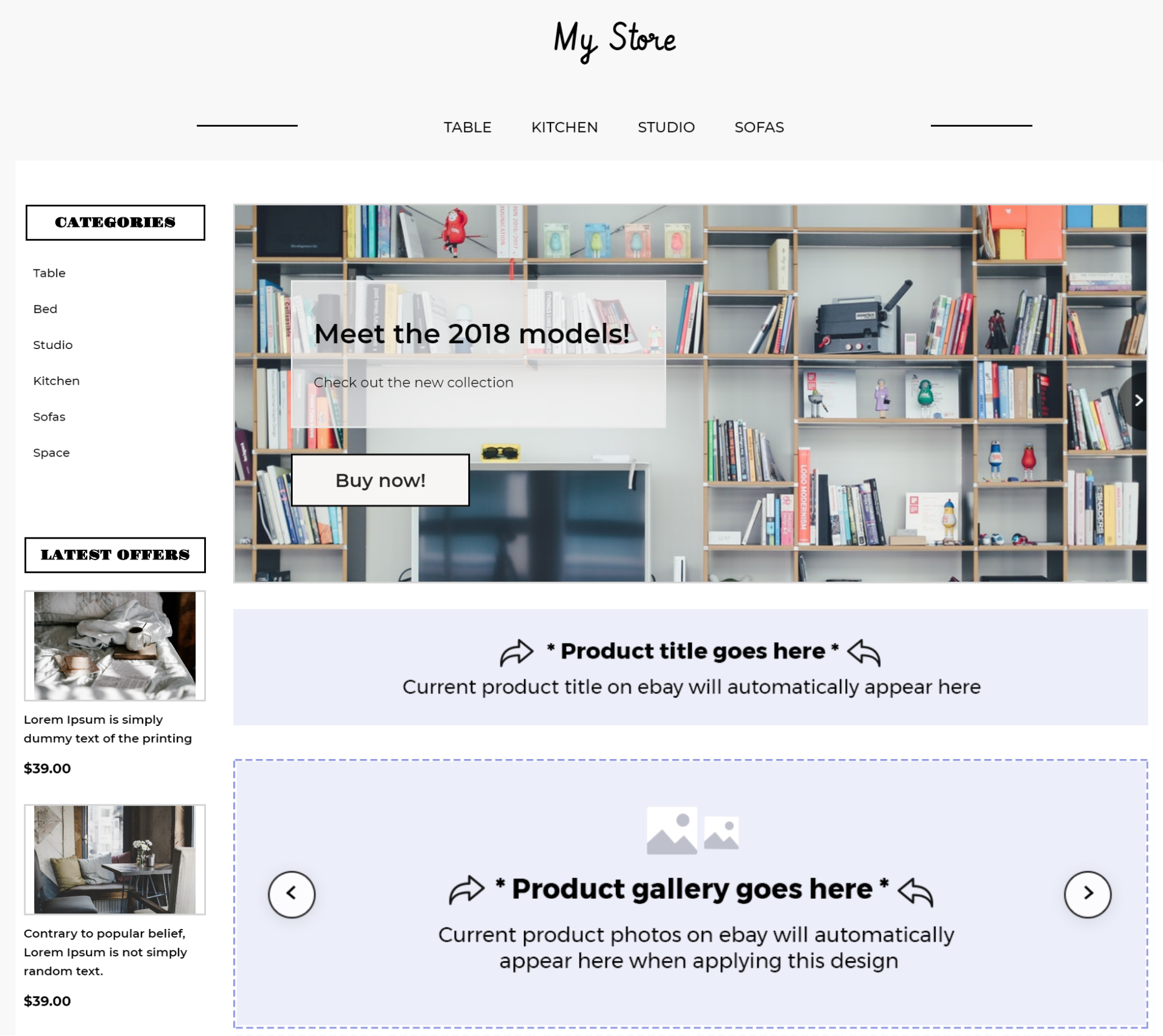 ebay store template first impression example