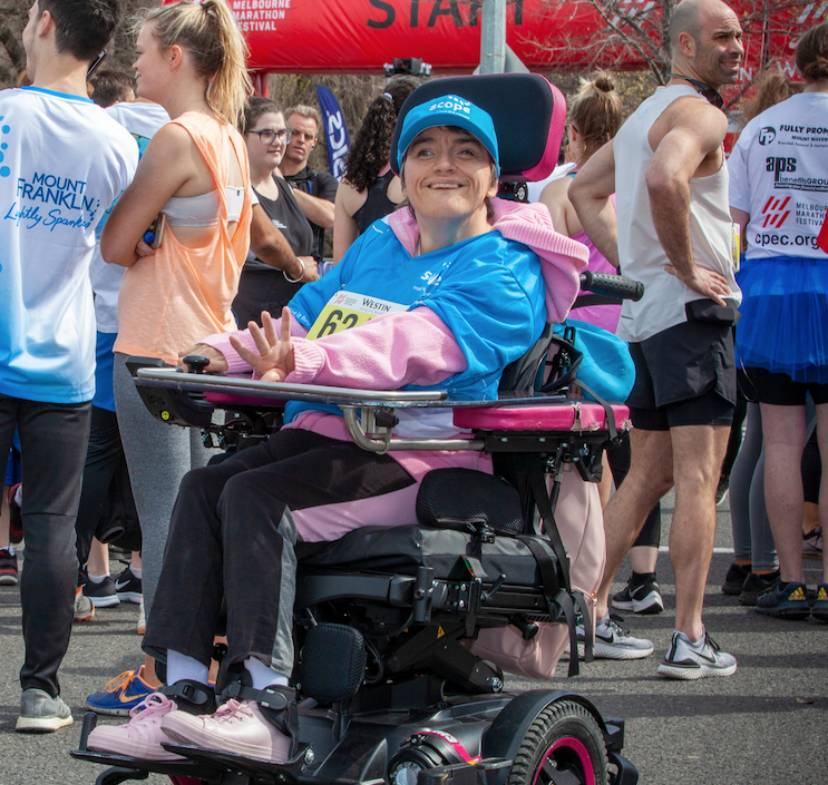 Phoot of Donna at the Melbourne Marathon.