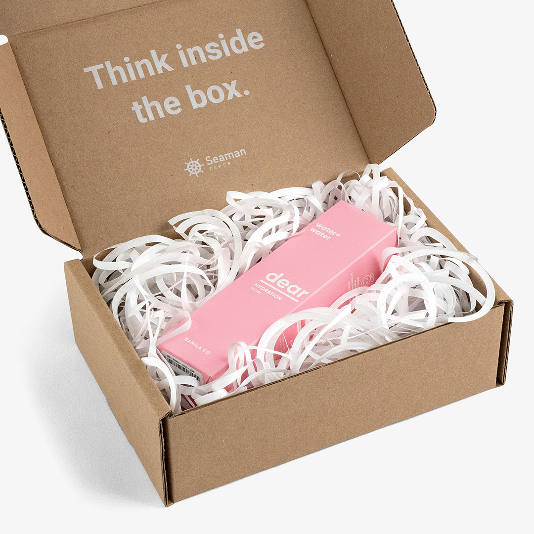 Spiro Powder Box SpiroPack Nest Eco | Spiral Paper Void Fill by Seaman Paper