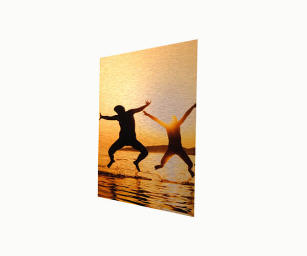 Brushed aluminium prints