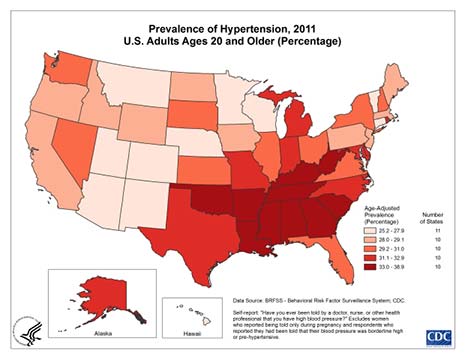 prevalence of hypertension in the US