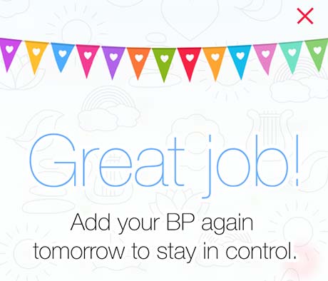 Feedback on how well you are doing managing BP