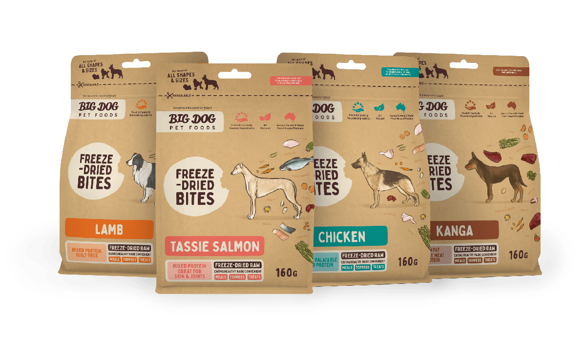 Four bags of Freeze-dried bites
