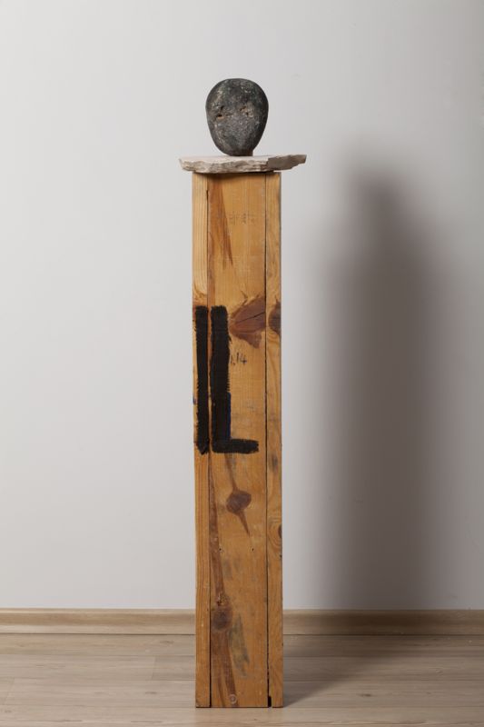 Asaf Ben Zvi, IL 2014 Wood, rocks and oil sculpture