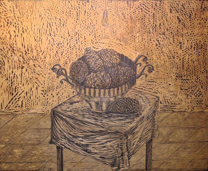 Avner Katz, Six Pinecones from Yosemite Park