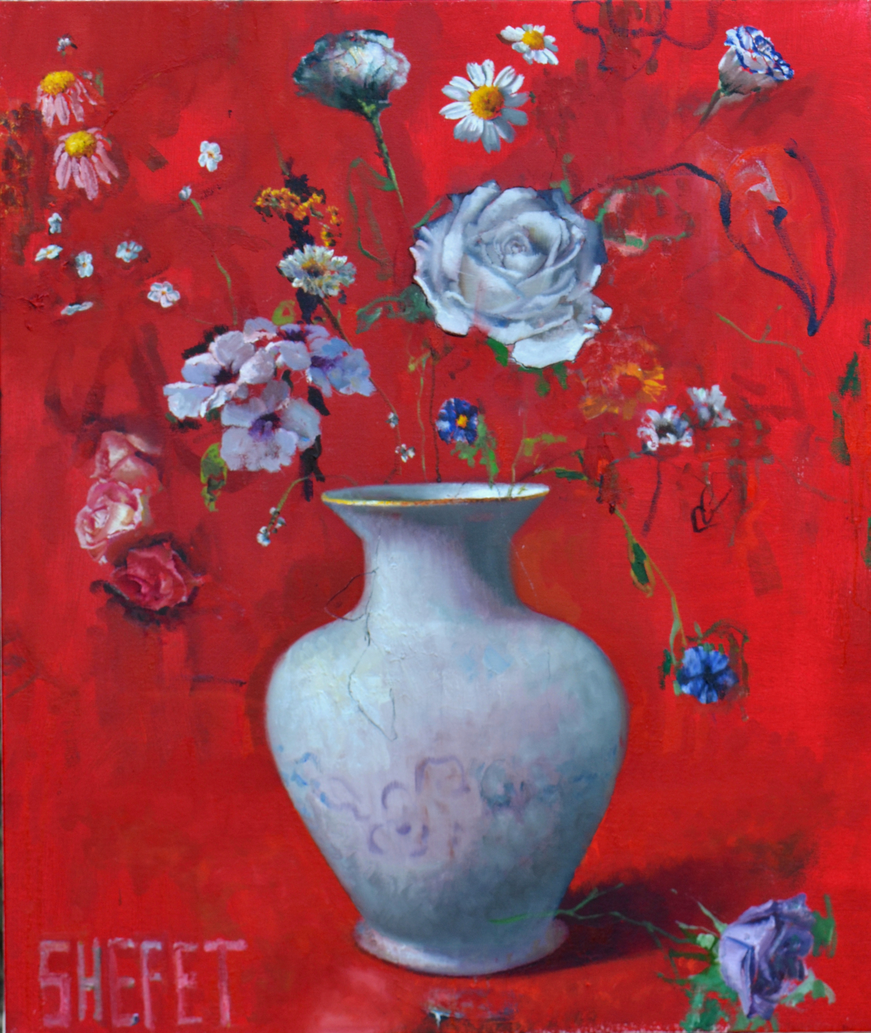 La Vida (with Anthemis and pink flowers)