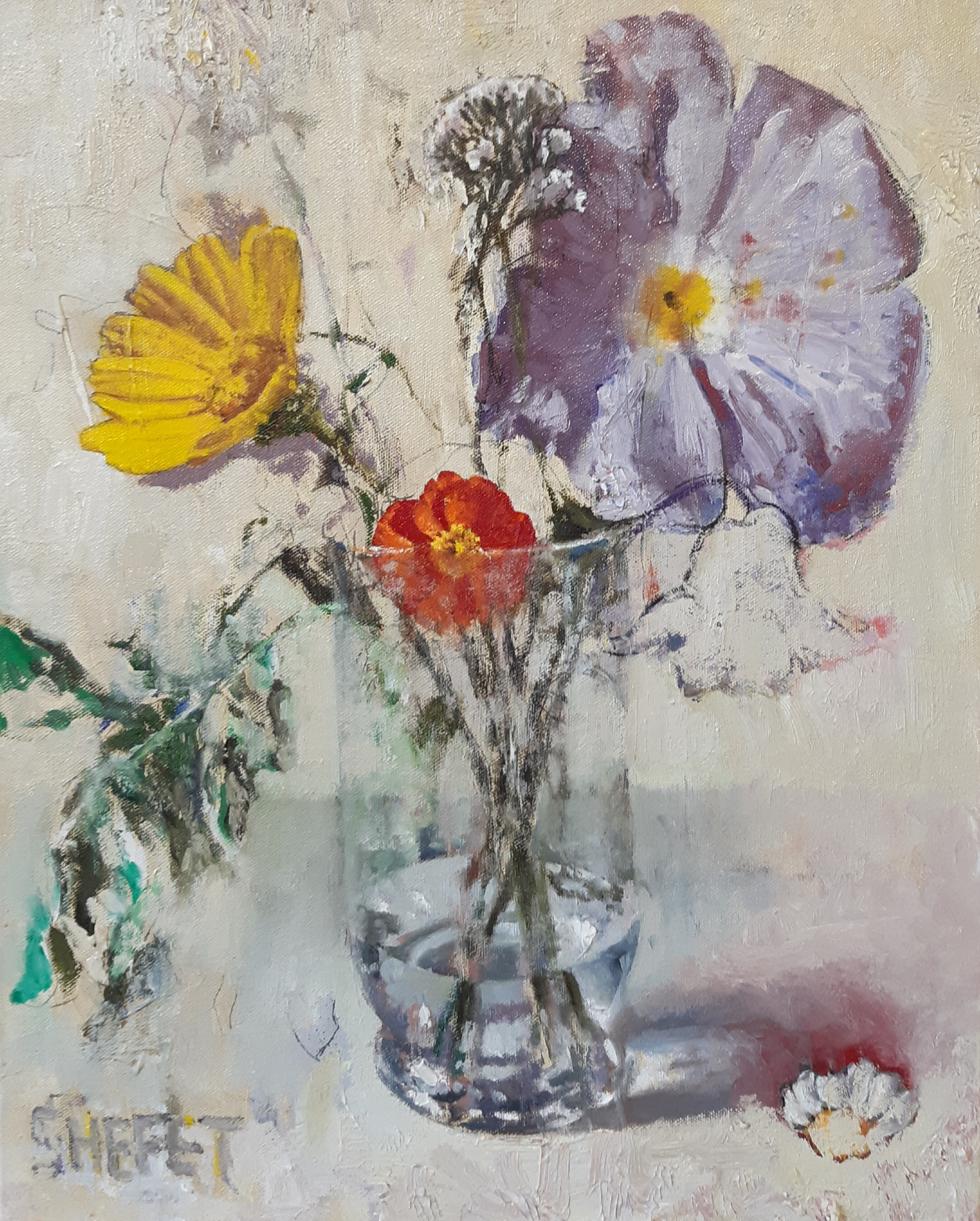 La Vida (with Cosmos and Poppy Flowers)