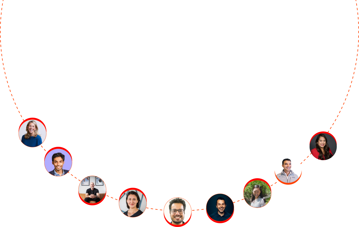 An image of all the speakers at the event.