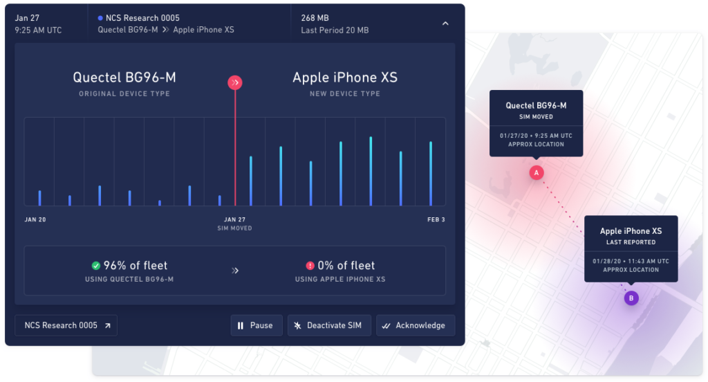 Screenshot of the Hologram Dashboard