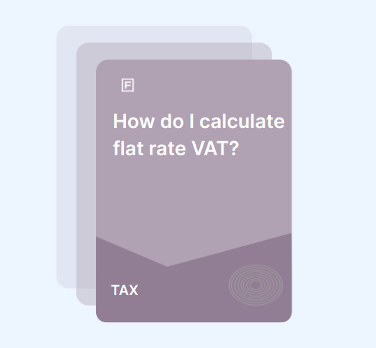 How do I calculate flat rate VAT?