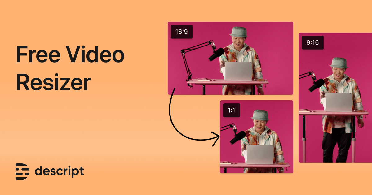 Video Resizer Resize Videos for Any Platform Descript