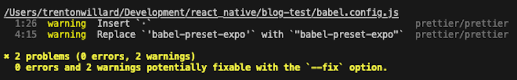 React Native Quick Start: Expo, ESLint, Typescript, and Prettier