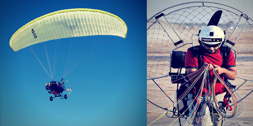 adventure sports in Bangalore paramotor joy ride