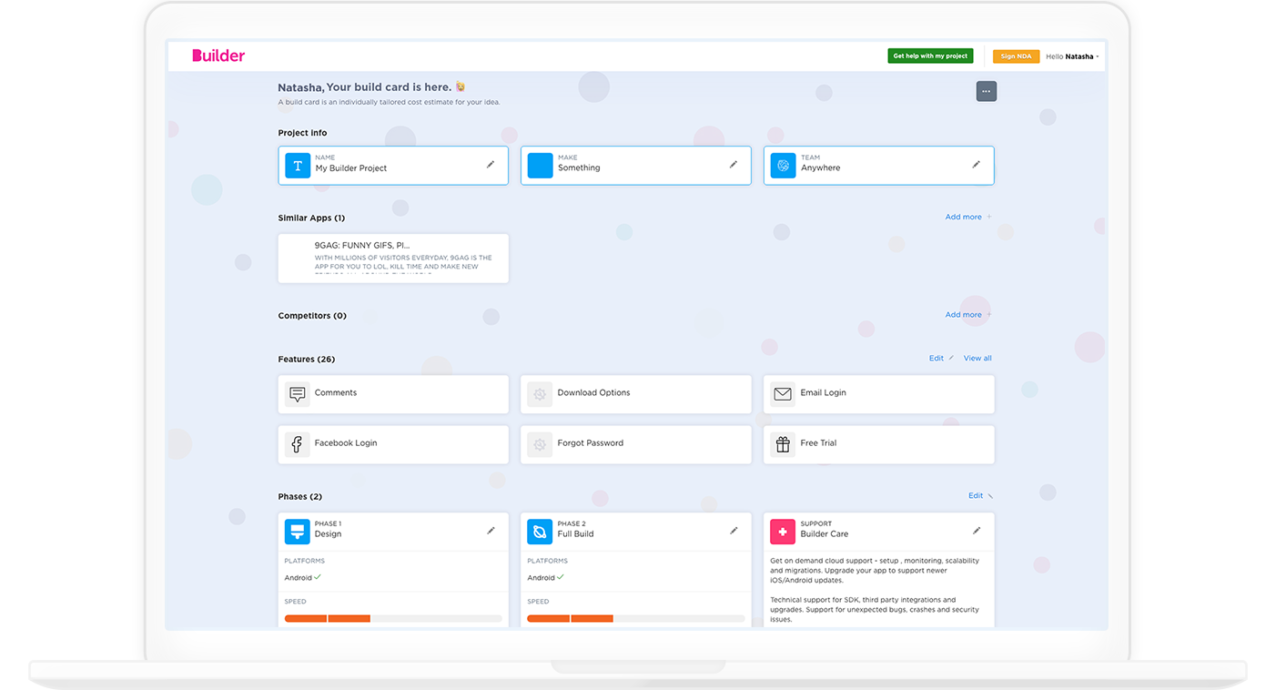 Builder Studio app feature screen
