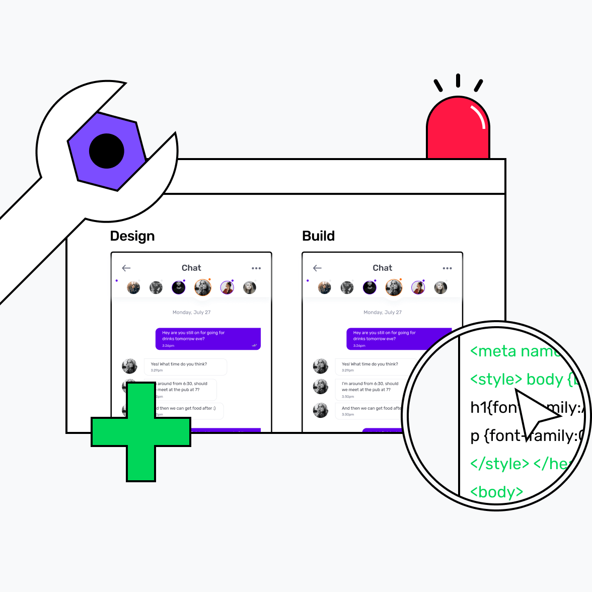 Builder Studio dashboard with available development platforms