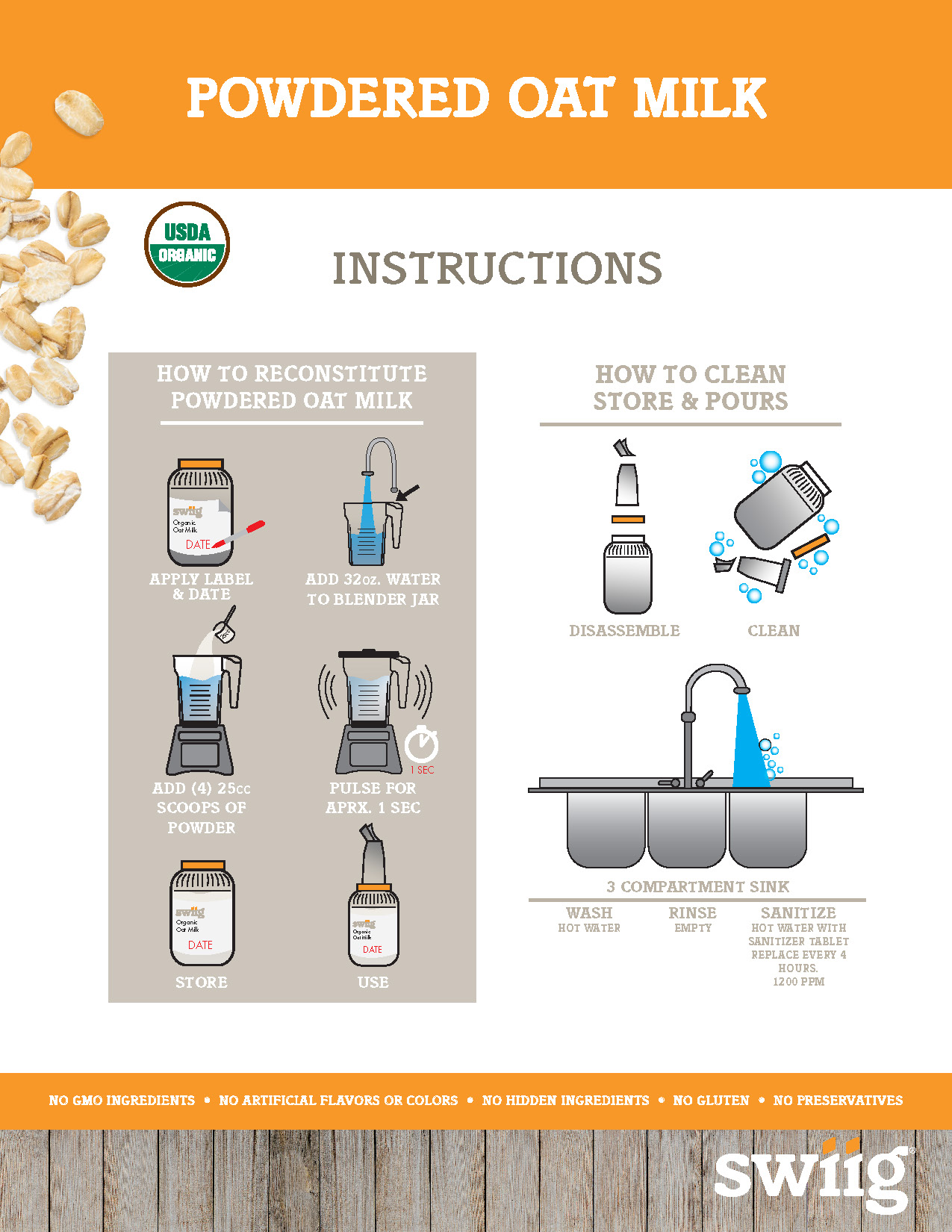 Member's Club Dry Oat Milk Instructions 32oz