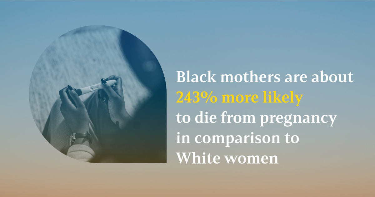 black mothers 243% more likely to die from pregnancy