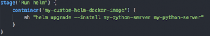 Our own docker-image, which is a pod in k8s