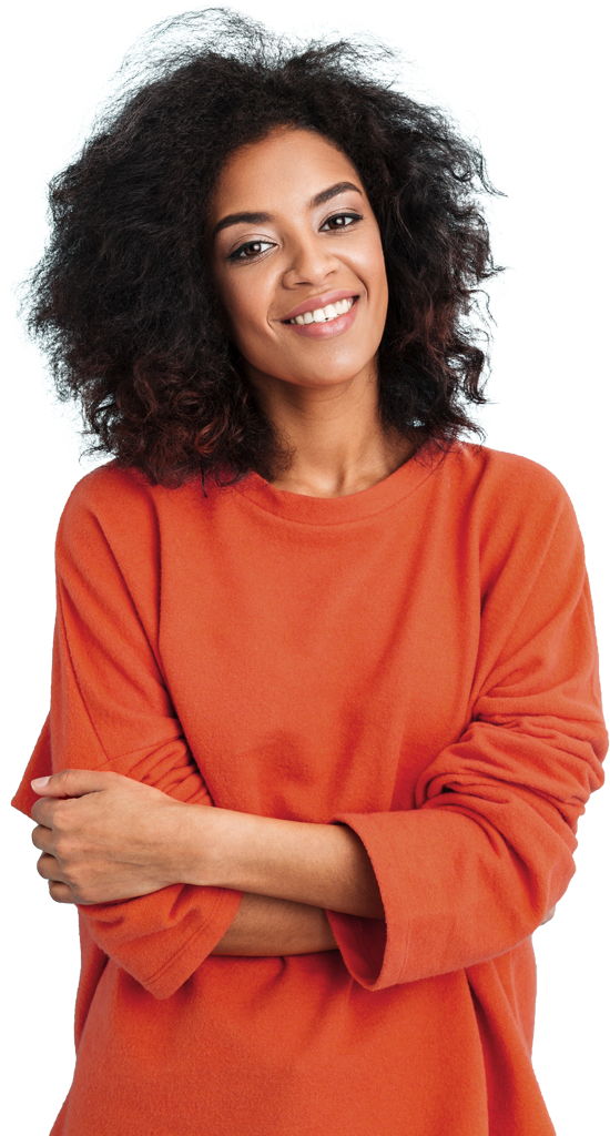 Woman with Orange Shirt