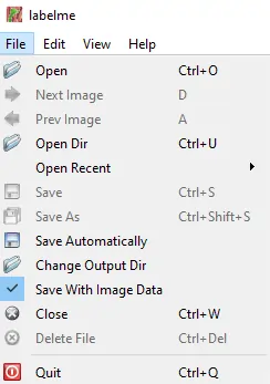 opening directory in LabelMe