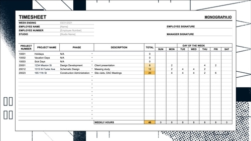 Architecture Project Staffing Plan Template