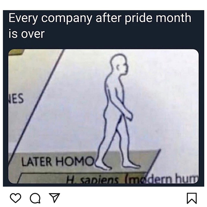 CORPORATE PRIDE MONTH MEME