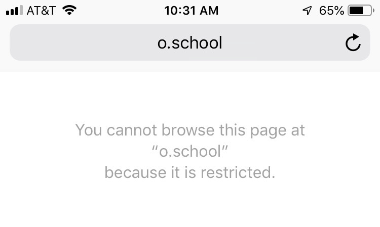 OSCHOOL RESTRICTED ACCESS