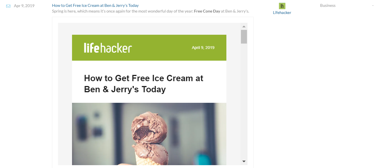 Free cone day at Ben & Jerry's
