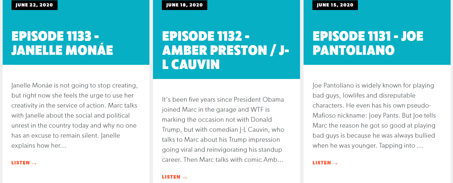 WTF with Marc Maron podcast